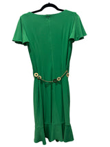 Frank Lyman 201065 Green Dress with gold belt