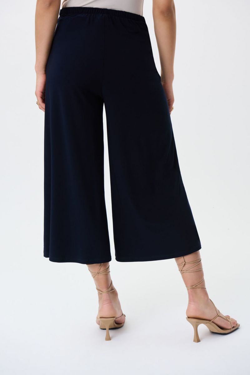 Joseph Ribkoff 231140 Midnight Blue Wide Leg High-Wasted Pants