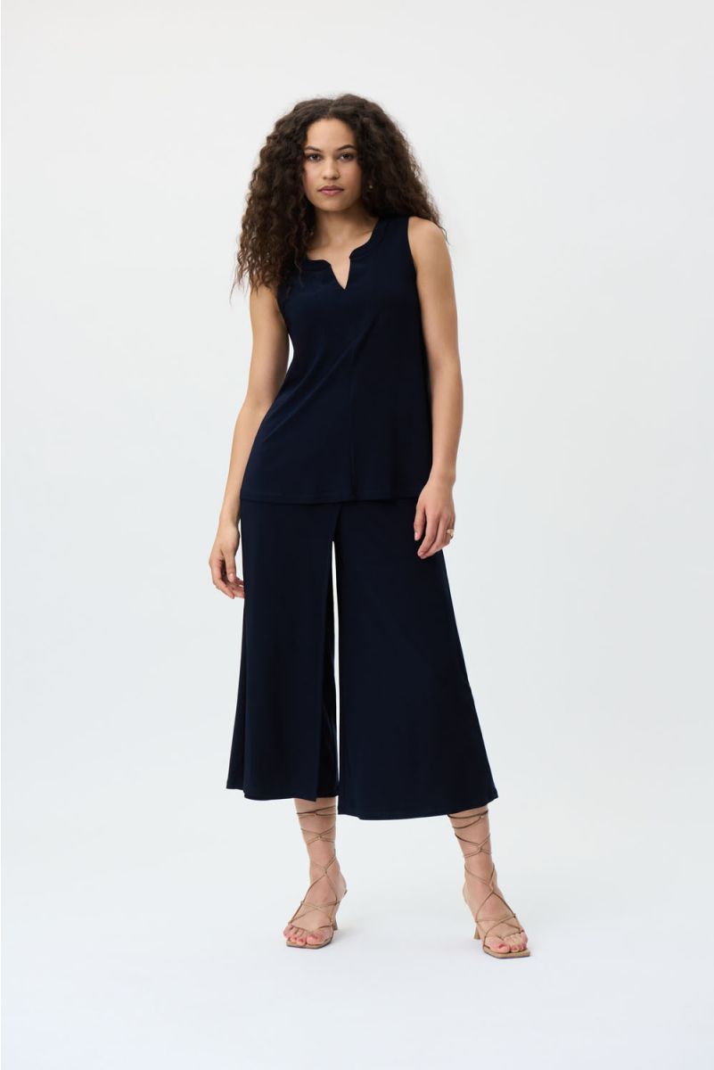 Joseph Ribkoff 231140 Midnight Blue Wide Leg High-Wasted Pants